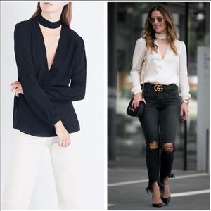 Liza silk chocker top